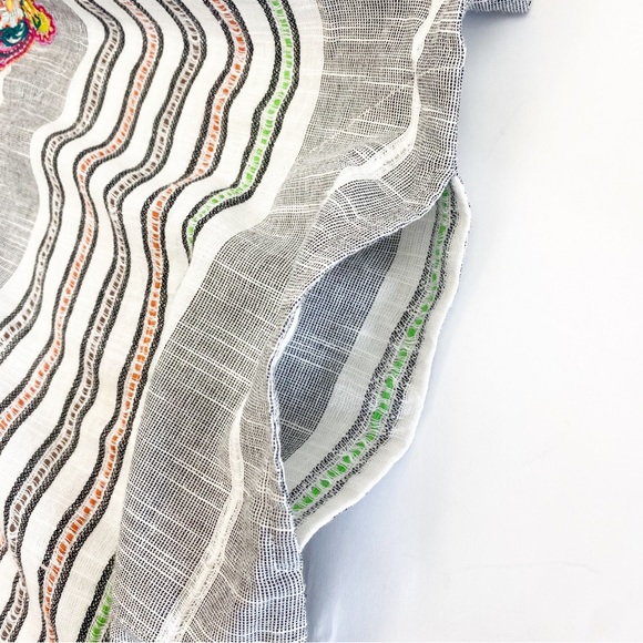 NEW Soft Surroundings Brookhaven Aruba Floral Embroidered Longline Cotton Tunic - Picture 11 of 14